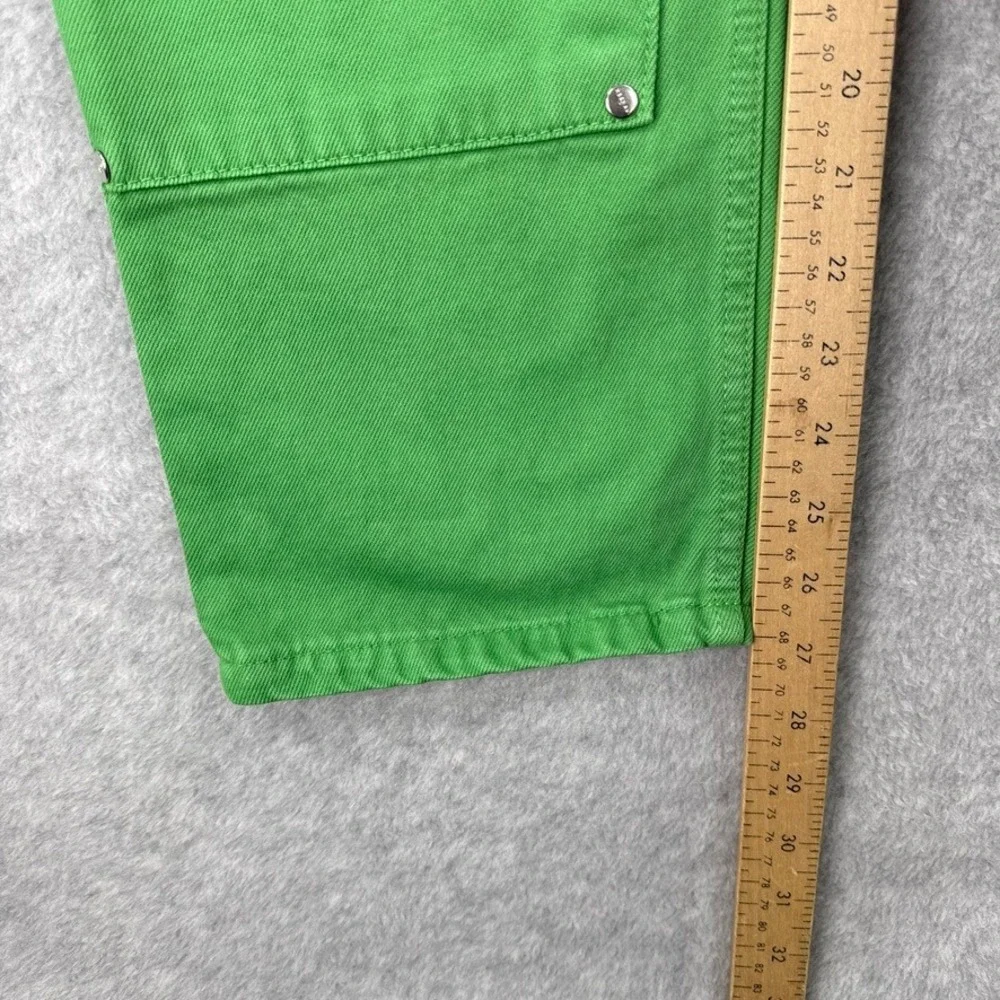 Mechali Jeans Womens Small Green Double Knee Carpenter Embroidered Streetwear - Picture 6 of 14